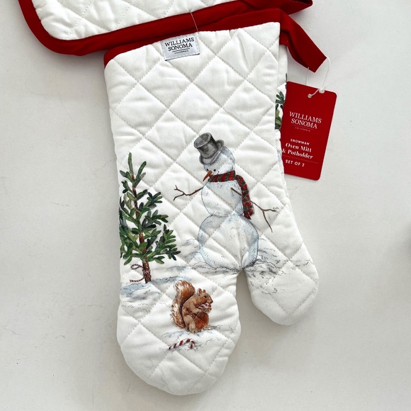 OVEN SNOWMAN MITT AND POTHOLDER SET - Picture 4 of 5